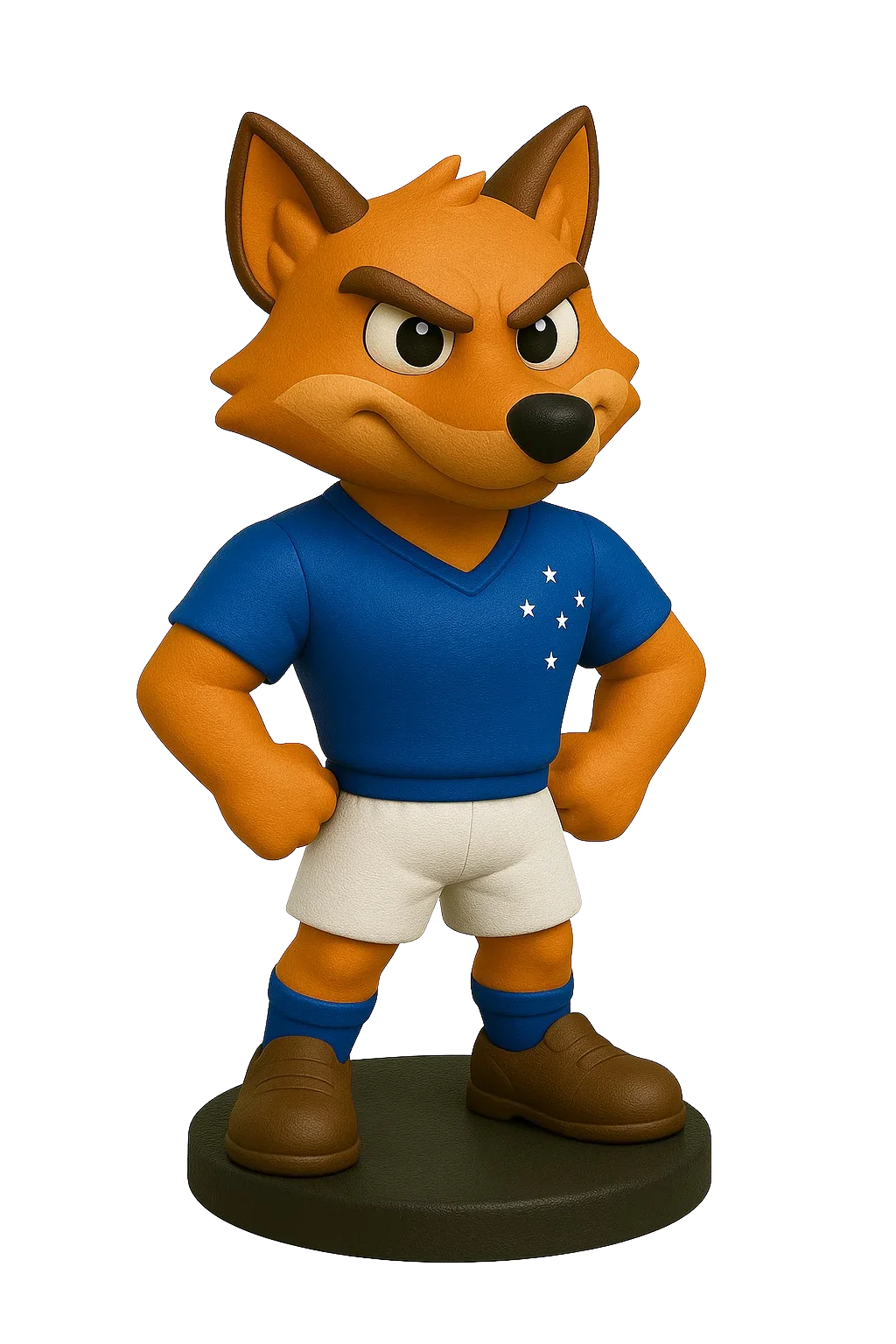 Estatueta Mascote do Cruzeiro Raposa 16cm - 3D Fans - Mascotes
