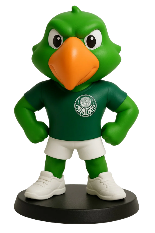 Estatueta Mascote Palmeiras Periquito - Edição Especial - 3D Fans - Mascotes