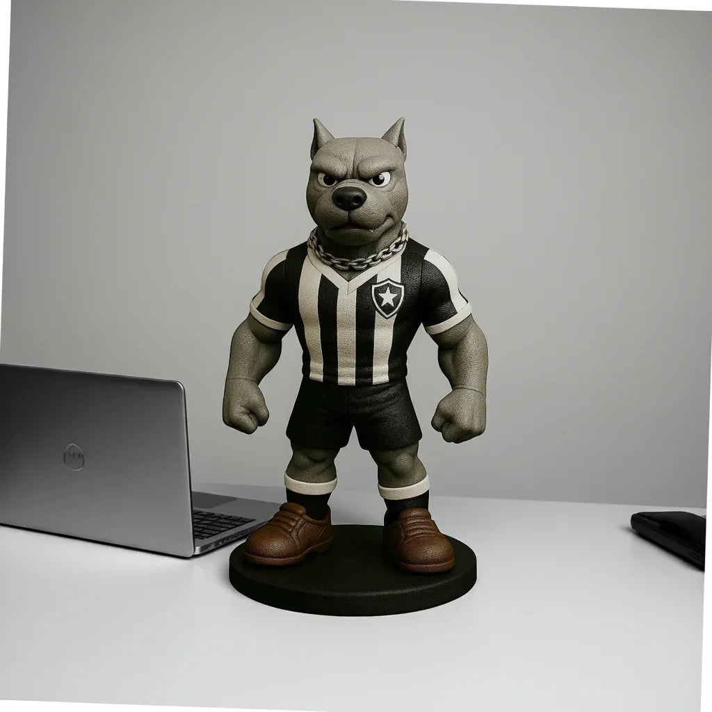 Estatueta Mascote do Botafogo 16cm - Edição Especial - 3D Fans - Mascotes