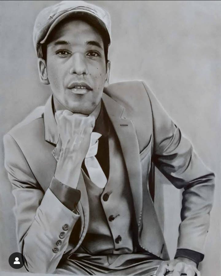 Retrato realista em grafite
