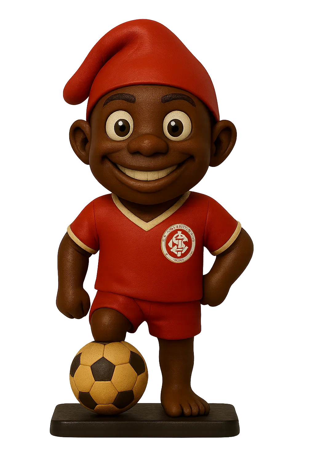 Estatueta Mascote do Internacional Saci 16cm - 3D Fans - Mascotes