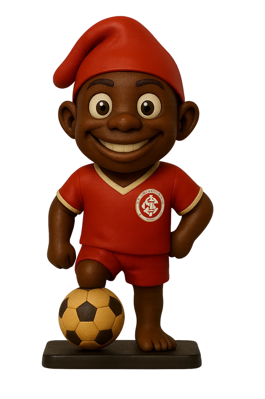 Estatueta Mascote do Internacional Saci 16cm - 3D Fans - Mascotes