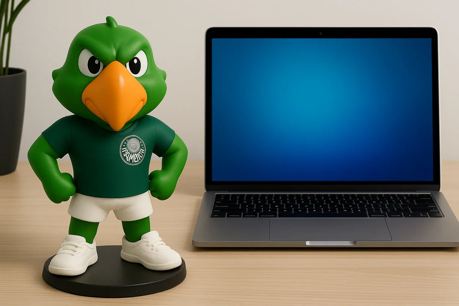Estatueta Mascote Palmeiras Periquito - Edição Especial - 3D Fans - Mascotes