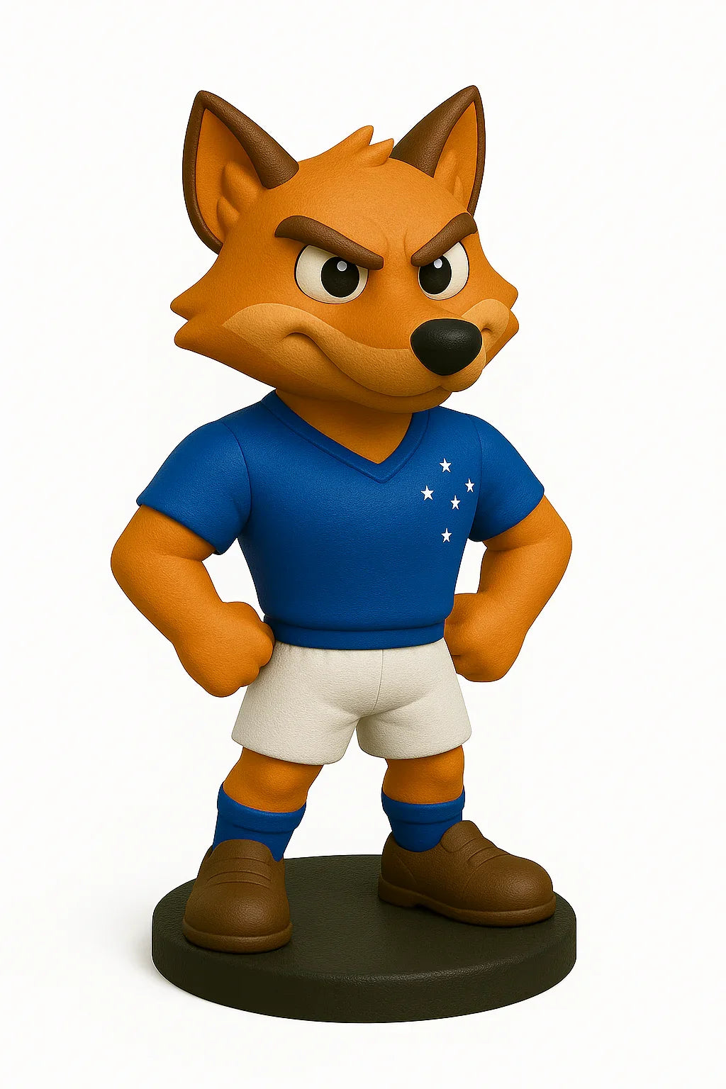 Estatueta Mascote do Cruzeiro Raposa 16cm - 3D Fans - Mascotes