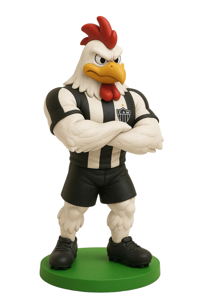 Estatueta Mascote do Atlético Mineiro 16cm - 3D Fans - Mascotes