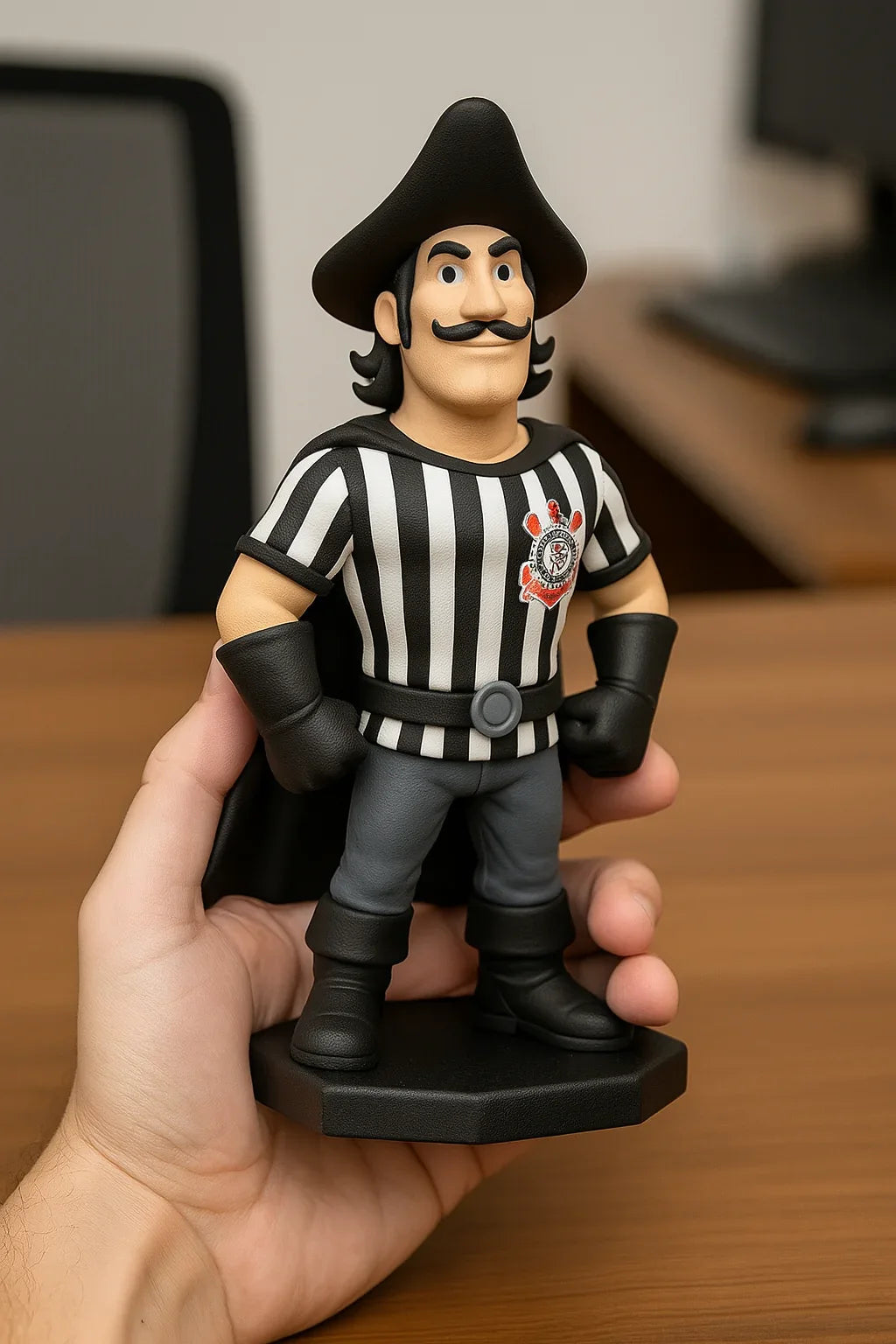 Estatueta Mascote do Corinthians 16cm - 3D Fans - Mascotes
