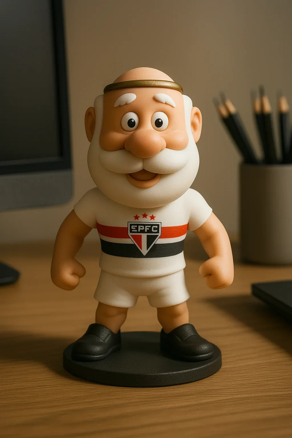 Estatueta Mascote do São Paulo 16cm - 3D Fans - Mascotes