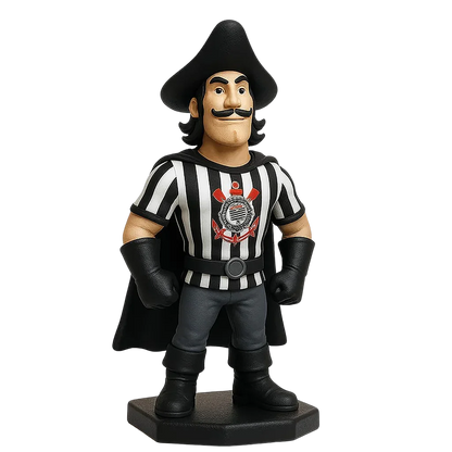 Estatueta Mascote do Corinthians 16cm - 3D Fans - Mascotes