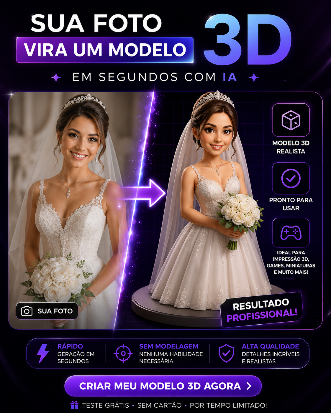Exemplo de modelo 3D personalizado