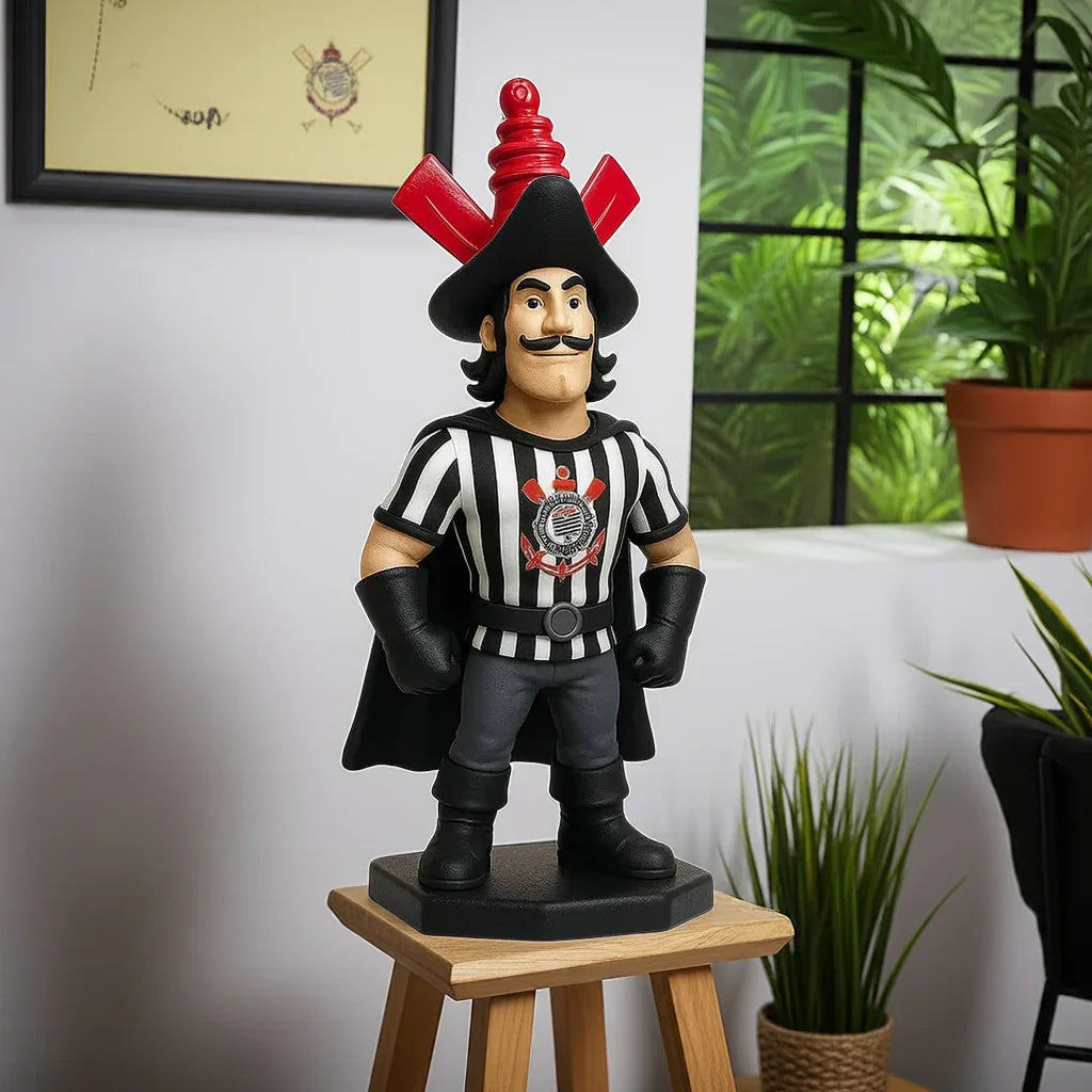 Estatueta Mascote do Corinthians 16cm - 3D Fans - Mascotes