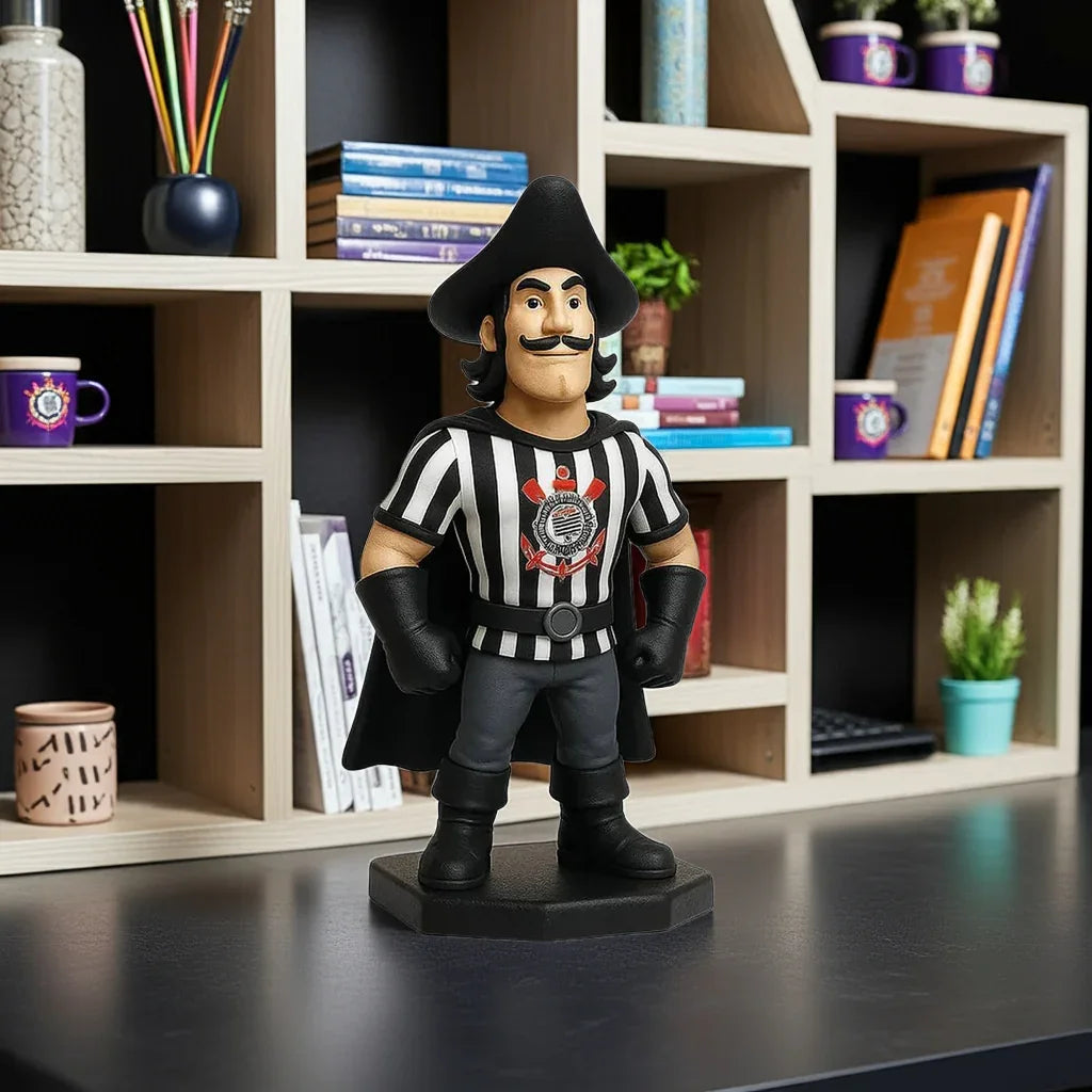 Estatueta Mascote do Corinthians 16cm - 3D Fans - Mascotes