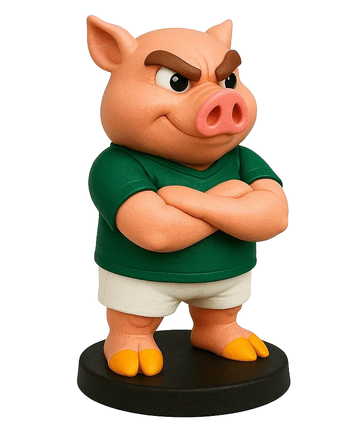 Estatueta Mascote do Palmeiras 16cm - 3D Fans - Mascotes