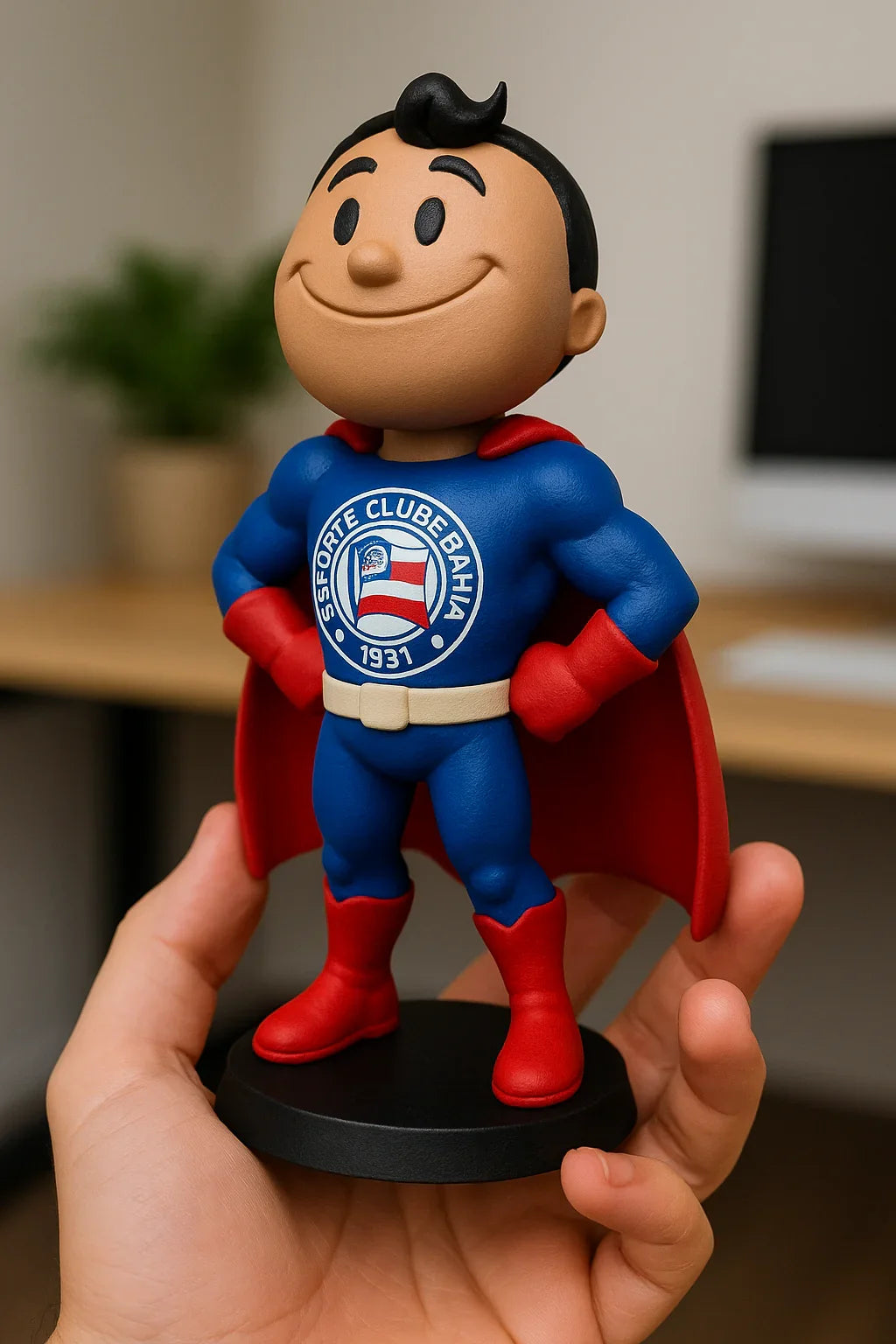Etatueta Mascote Bahia Super Homem 16cm - 3D Fans - Mascotes
