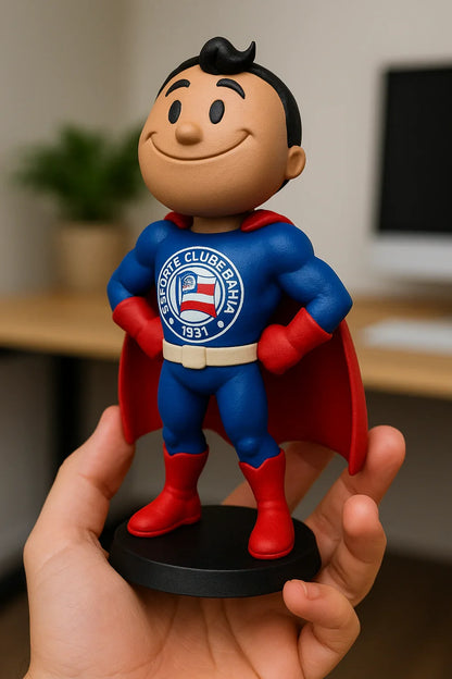 Etatueta Mascote Bahia Super Homem 16cm - 3D Fans - Mascotes