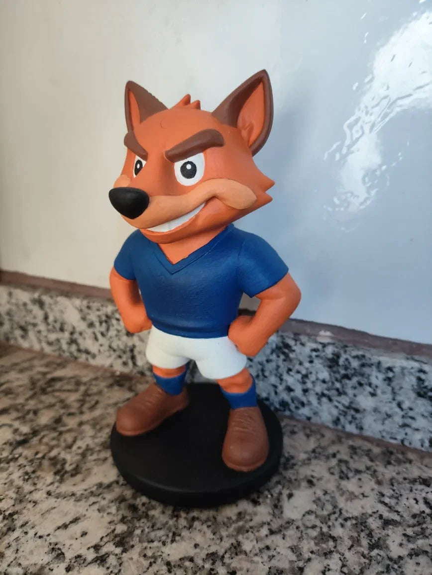Estatueta Mascote do Cruzeiro Raposa 16cm - 3D Fans - Mascotes