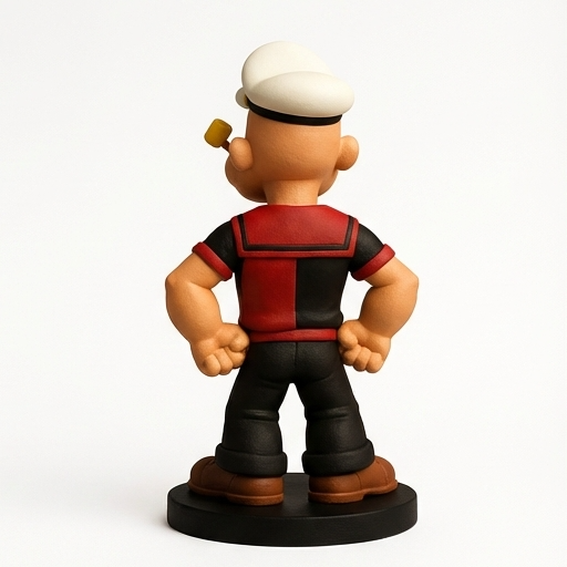 Mascote Popeye do Flamengo Produzido artesanalmente para colecionadores rubro-negros