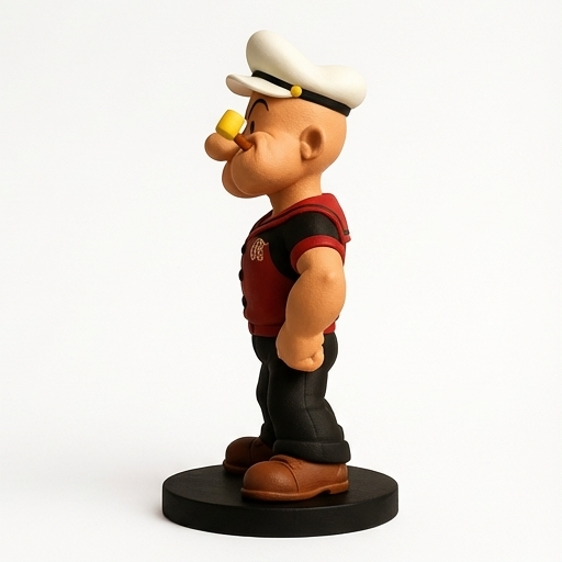 Mascote Popeye do Flamengo Produzido artesanalmente para colecionadores rubro-negros