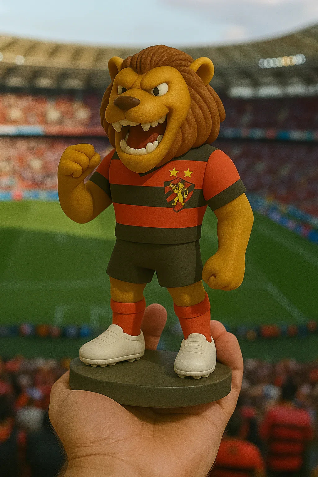 Estatueta Mascote Esporte Clube Recife Leão 16cm - 3D Fans - Mascotes